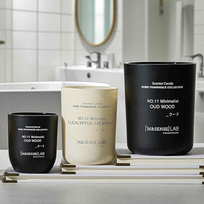 M&SENSE Natural Soy Candle| Sparkling Fruit Drops | 5.3 oz | Mini Spring Scented Candles for Relaxation, Valentines Day Gift, Home Décor | for Bedroom, Office, Party Small