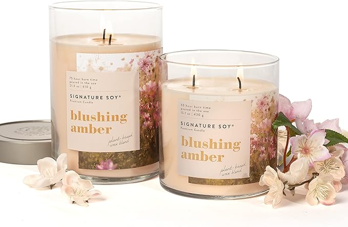 Signature Soy Lidded Blushing Amber Scented Candle Extra Large Jar