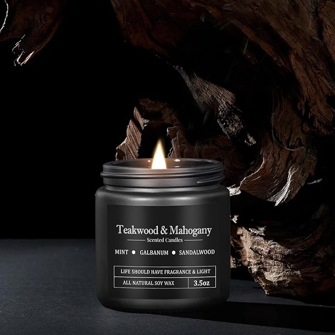 Manly Scented Candles for Men, 10 Pack Soy Candles for Home Scented, Aromatherapy Candle Set, Up to 250H Burning, Masculine Mens Candle Gift Set for Father Boyfriend Him Birthday Valentine's Day Gifts