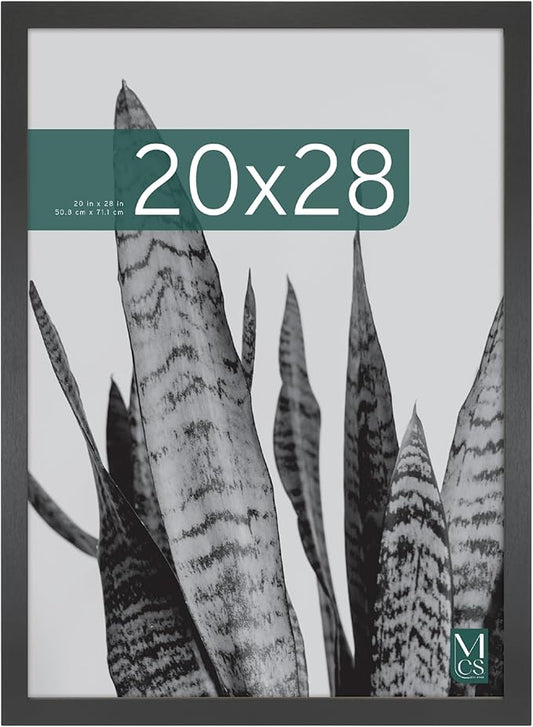 MCS Studio Gallery 20x28 Poster Frame Black Woodgrain Engineered Wood, Vertical & Horizontal Wall Hanging Large Picture Frame for Photos, Posters & Art Prints (1-Pack)