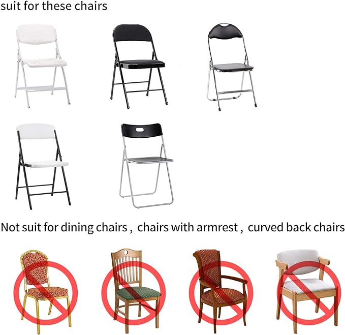 Peomeise Stretch Spandex Folding Chair Cover with Open Back for Wedding Party Dining Banquet Event (Burgundy with Open Back,6pcs)