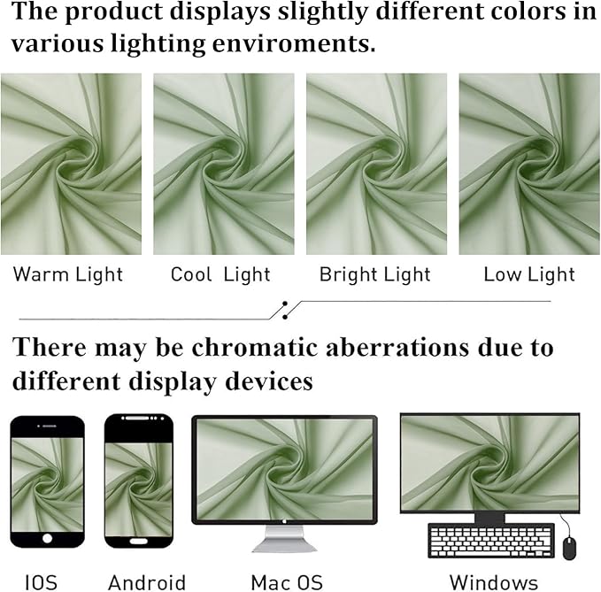 Lecloud Sheer Curtain Panels Set 96" Inches Long, Solid Voile Light Filtering Airy Curtains Window Treatment Drapes for Living Room, 2 Panels Elegant Bedroom Sheer Curtains, Sage Green, 40" Wx96 L