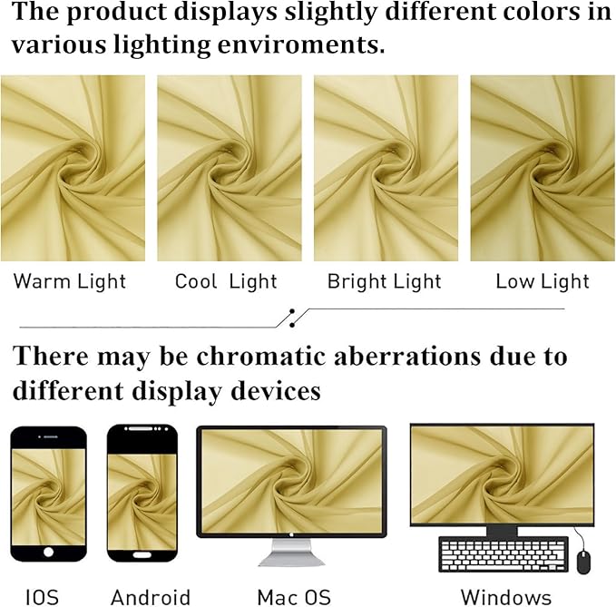 Lecloud Yellow Sheer Curtains 63 Inch Length 2 Panels, Light Filtering Voile Curtain Drapes for Bedroom Basement, Dual Rod Pocket Living Room Elegant Window Treatments, 40" W x 63" L