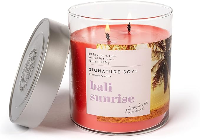 Signature Soy Lidded Bali Sunrise Scented Candle