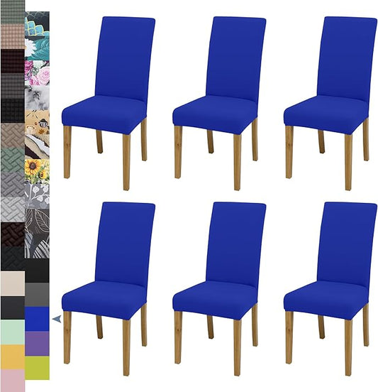 BIETYONE Chair Covers,Dining Room Chair Covers Set of 6,Stretch Kitchen Chair Cover,Washable Dining Chair Cover,Parsons Chair Slipcovers Protective,for Home,Restaurant,Banquet