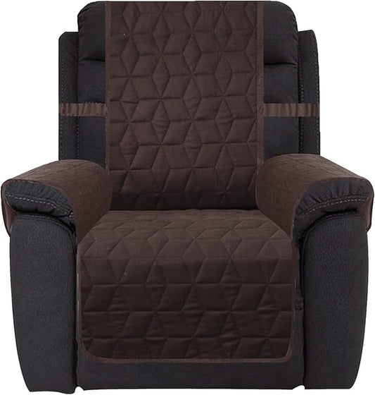 Ameritex Waterproof Nonslip Recliner Cover Christmas Decor Stay in Place, Dog Couch Recliner Cover Furniture Protector for Pets and Kids (Chocolate, 30'')