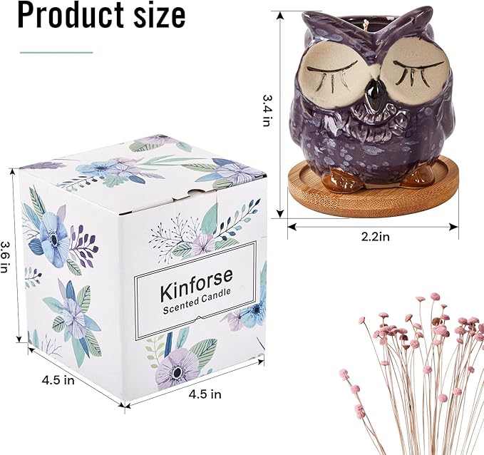 Scented Candles - Lavender Candle Gift Set for Women, Birthday Presents with Marbling Gift Box