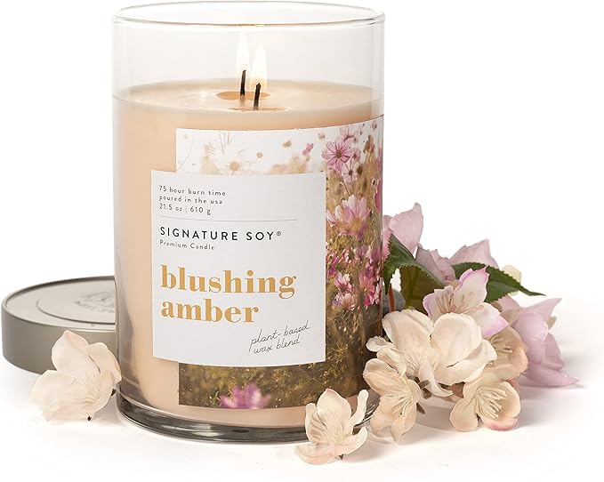 Signature Soy Lidded Blushing Amber Scented Candle Extra Large Jar