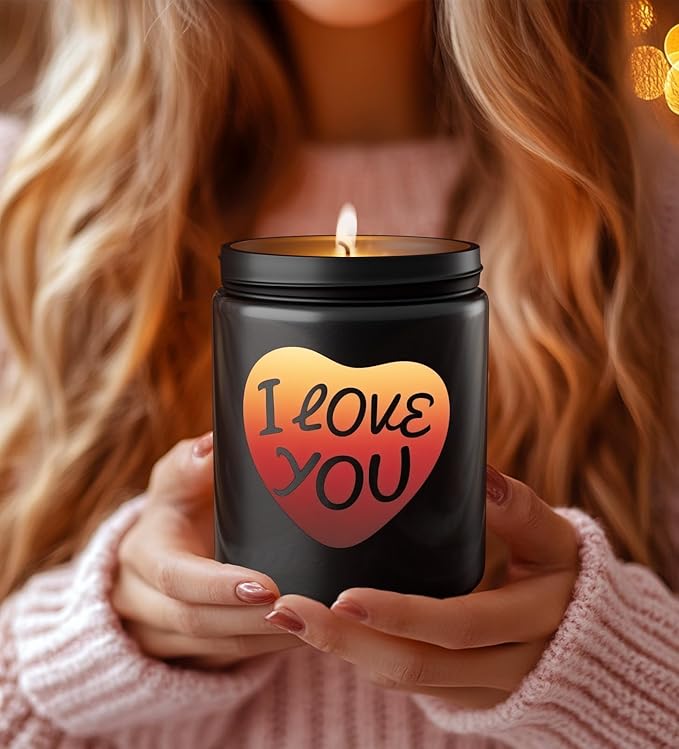 Valentine's Day Candles,Christmas Gifts for Girlfriend Women, Rose Scent,Holiday Candle Gifts for Mom,Partner, Perfect for Birthday, Xmas,Home Décor,Over 40 Hours of Burn Time, 100% Soy Wax