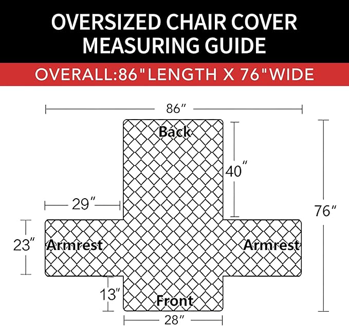 Easy-Going Oversized Chair Sofa Slipcover Reversible Sofa Cover Water Resistant Couch Cover Furniture Protector Cover with Elastic Straps for Pets Dog (Oversized Chair, Pink/Beige)