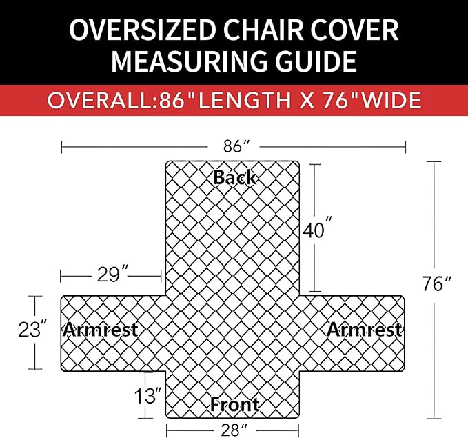 Easy-Going Oversized Chair Sofa Slipcover Reversible Sofa Cover Water Resistant Couch Cover Furniture Protector Cover with Elastic Straps for Pets Dog (Oversized Chair, Gray/Ivory)