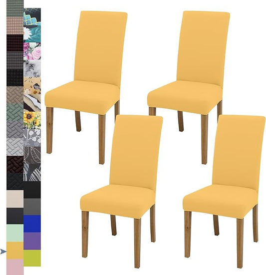 BIETYONE Chair Covers,Dining Room Chair Covers Set of 4,Stretch Kitchen Chair Cover,Washable Dining Chair Cover,Parsons Chair Slipcovers Protective,for Home,Restaurant,Banquet