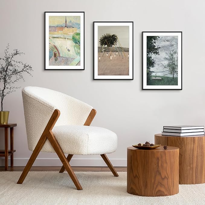 Golden State Art, Gallery Wall Frame Set of 6 - Black 13x19 Aluminum Photo Frames with Mat for 11x17 Pictures - 13 x 19 inch Metal Frame with Real Glass Cover - Elegant Home or Office Decor