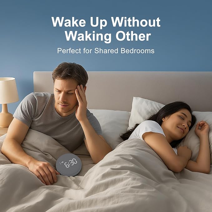 REACHER Super Loud Vibrating Alarm Clock for Heavy Sleepers Adults Teens - Image 4