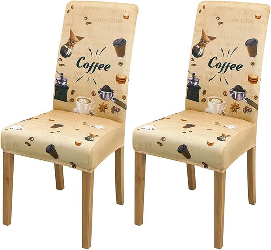 BIETYONE Chair Covers,Dining Room Chair Covers Set of 2,Stretch Kitchen Chair Cover,Washable Dining Chair Cover,Parsons Chair Slipcovers Protective,for Home,Restaurant,Banquet