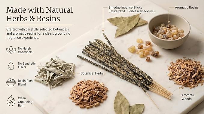 Satya Smudge Incense Stick ?€? Hand-Rolled Indian Masala Incense for Meditation,Nag Champa, Superhit, Sandalwood, Dragon Blood, White Sage, Palo Santo (Smudge Mix)