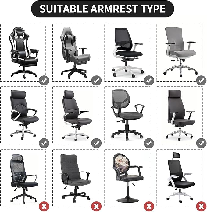 FORCHEER Pink Armrest Covers for Office Chair 4x10 Jacqaurd 2 Pieces Elastic Arm Rest Covers for Computer Gaming Chair Arm Slipcovers Washable