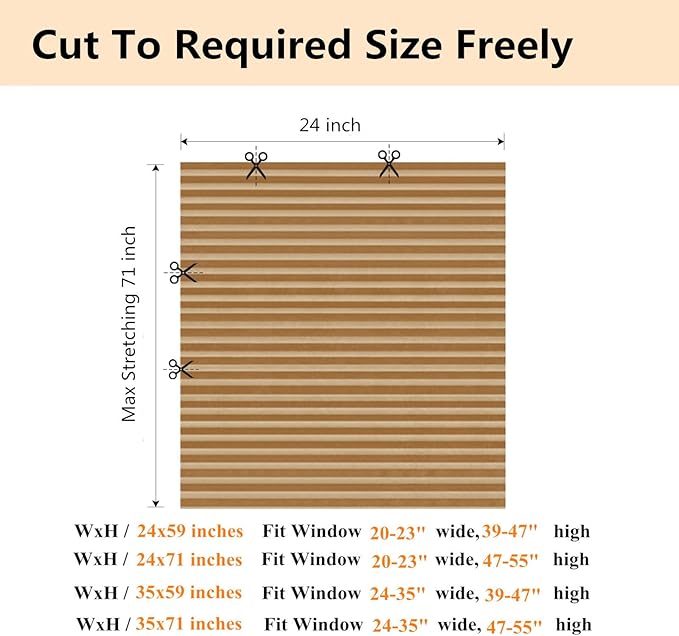 Window Blinds Cordless No Drill Cut to Size Clip On Stick On Self Adhesive Temporary Blinds Pleated Paper Blinds for Windows Doors Shades for Home Nursery Bedroom Kitchen Bathroom