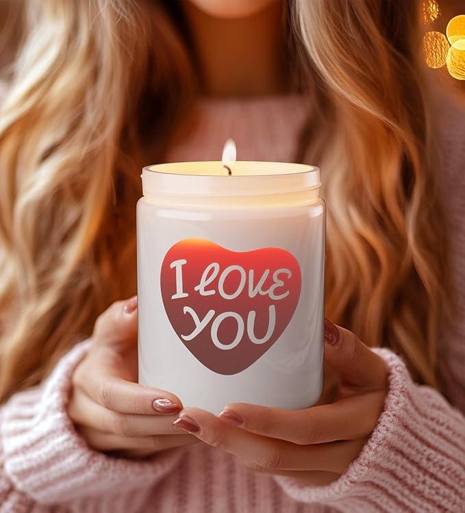 Valentine's Day Candles,Christmas Gifts for Women, Sweet Orange Scent, Holiday Candle Gifts for Mom, Partner, Perfect for Xmas,New Year,Home Décor,Over 40 Hours of Burn Time, 100% Soy Wax