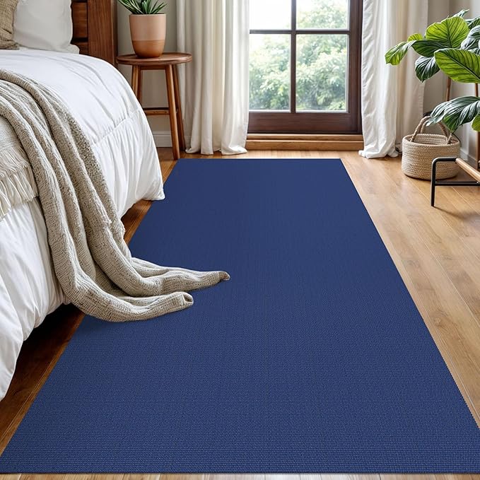 KOZYFLY Washable Runner Rug 3x8 ft Hallway Kitchen Runner Rugs with Rubber Backing Bobo Entryway Runner Indoor, Carpet Runners for Hall Entryway Bedroom, Royal Blue
