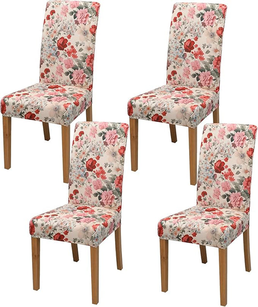 BIETYONE Chair Covers,Dining Room Chair Covers Set of 4,Stretch Kitchen Chair Cover,Washable Dining Chair Cover,Parsons Chair Slipcovers Protective,for Home,Restaurant,Banquet