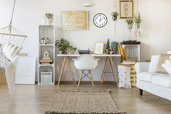 Ultimate Wall Clock | 10 Inch | Silent | Round | Quartz | Black | Kitchen | Office | Bedroom | Study | Classic | Indoor | Outdoor | Unbranded | Battery Operated | Modern D??cor | Sweeping
