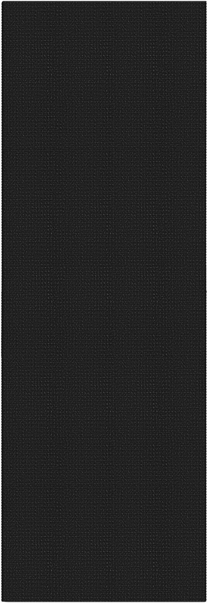 IOHOUZE Washable Runner Rug 3x8 Non Slip Rubber Backed Wide Hallway Runner Entryway Runner Indoor, Kitchen Rugs Woven Floor Carpet for Hall Entrance Bedroom, Black/Grey