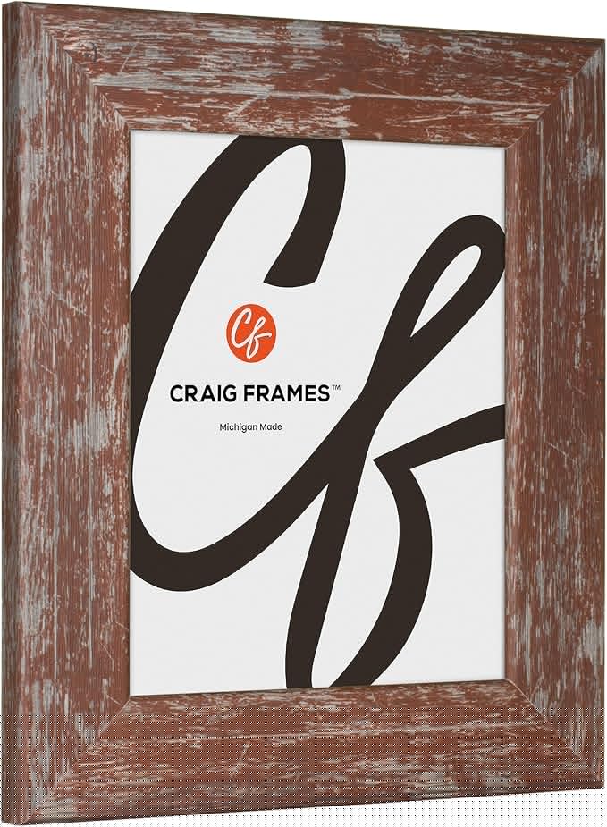 Craig Frames American Barn, 26x33 Picture Frame, Faux Barnwood, Red