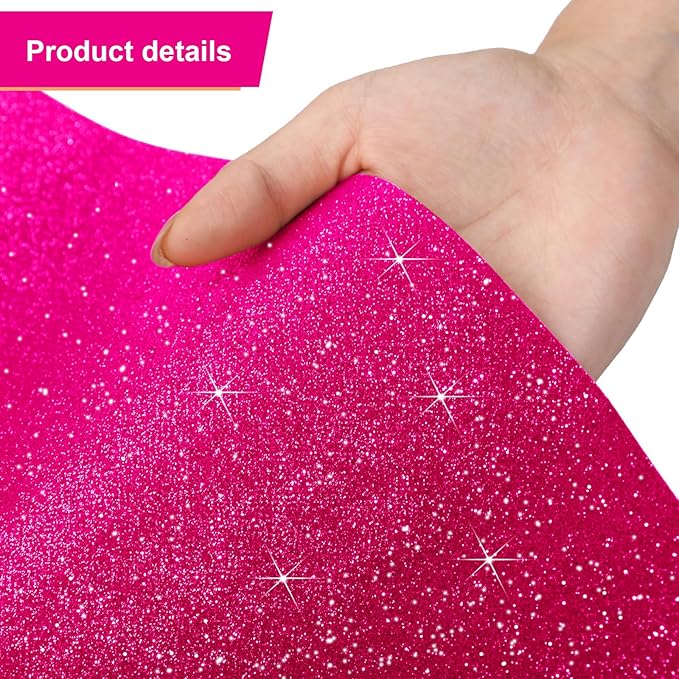 Tatuo Carpet Runner 2.46 x 30 ft Runway Rug 55 GSM Thickness with Carpet Tape for Prom Graduation Wedding Outdoor Indoor Hallway Movie Party Decoration Rug(2.46 x 30 Feet,Glitter Rose Red)