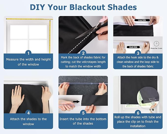 LazBlinds 100% Blackout Door Curtain, No Tools No Drill Cordless Blinds for Windows, Thermal Insulated UV Protection Privacy Window Curtains for French Door Front Door(26''W x 68''H, Taupe, 1 Panel)