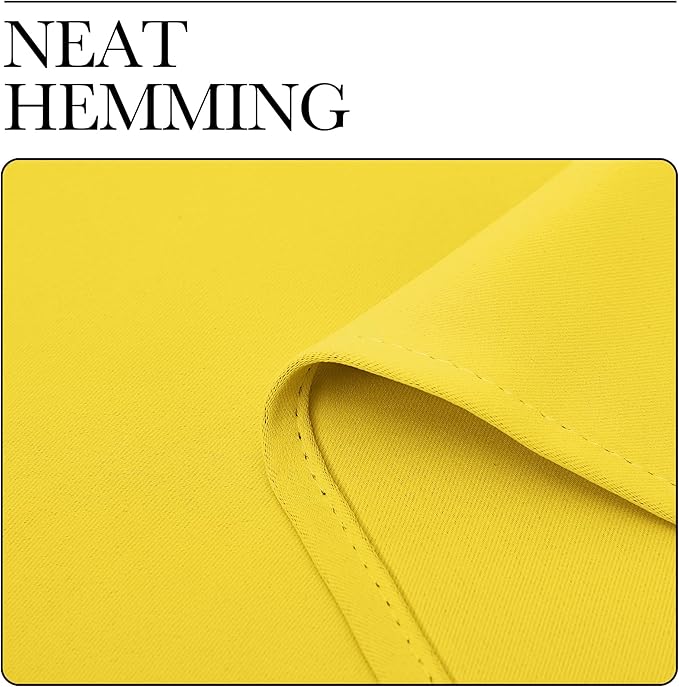 NICETOWN Window Curtain Panels, Thermal Insulated Solid Grommet Draperies/Drapes for Basement (Bright Yellow, 1 Pair, 34 by 84-inch)