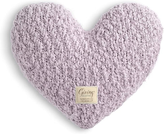 DEMDACO Giving Collection Lavender Purple Weighted Giving Heart - Weighted Heart Pillow for Bedding - Decorative Throw Pillow - Meaningful Gift Idea - Handmade - Luxurious, Soft & Cozy - 1.85 lbs