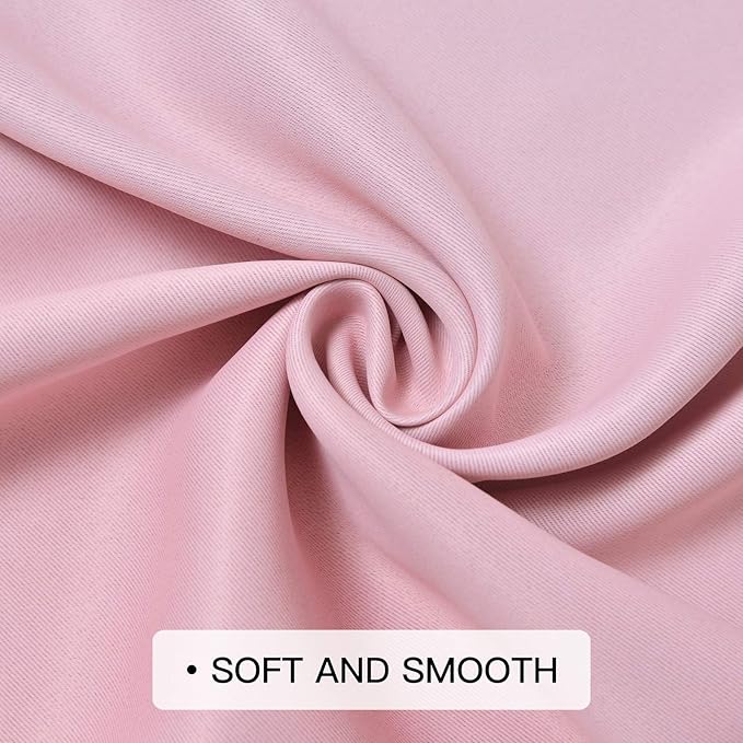 COSVIYA Grommet Ombre Room Darkening Curtains 63 inches Length for Kids/Girls Bedroom, Polyester Light Blocking Pink and Grey Gradient Window Drapes/Curtains for Living Room,2 Panels, 52x63 inches