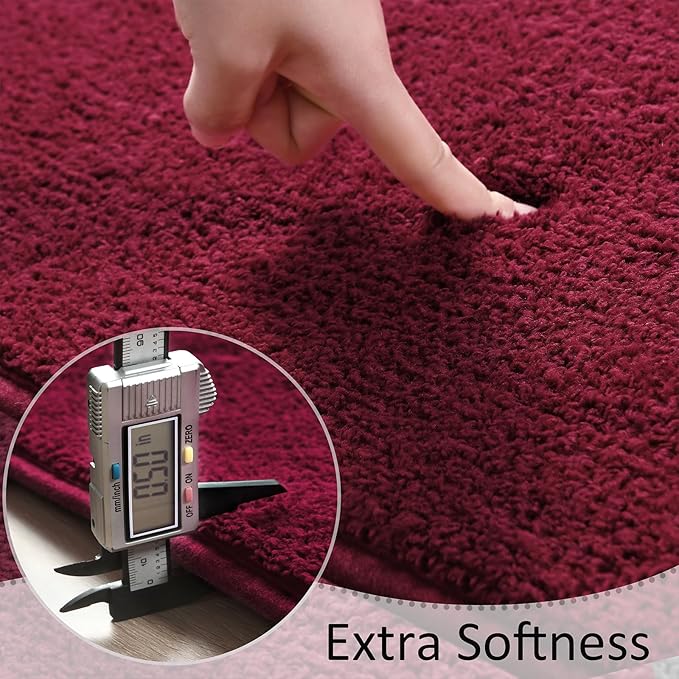 Soft Rugs for Living Room 6x9 Wine Red, Minimalist Area Rug for Bedroom Nursery Dining Table Dorm, Large Throw Rugs for Men Boys Girls Kids Room Indoor Floor Carpets