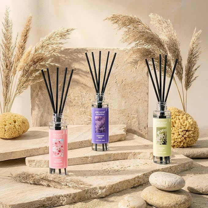 Airkeep Reed Diffuser Oil Refill/Jasmine Lily/3.38 oz / 1 Pack/Air Freshener & Aromatherapy Essential Oil Blend for Home Fragrance ?€? Scented Refill Oil for Bathroom, Bedroom & Home Decor