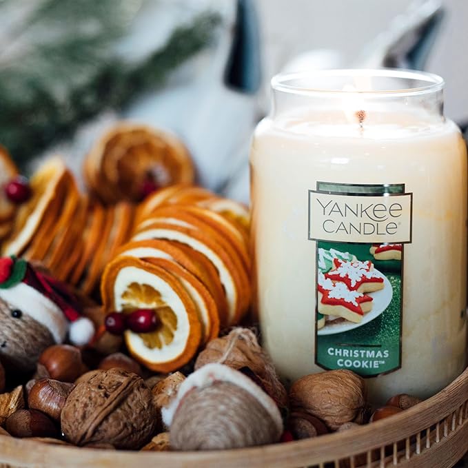 Yankee Candle Christmas Cookie Scented Classic 22oz Large Jar Single Wick Candle Over 110 Hours of Burn Time