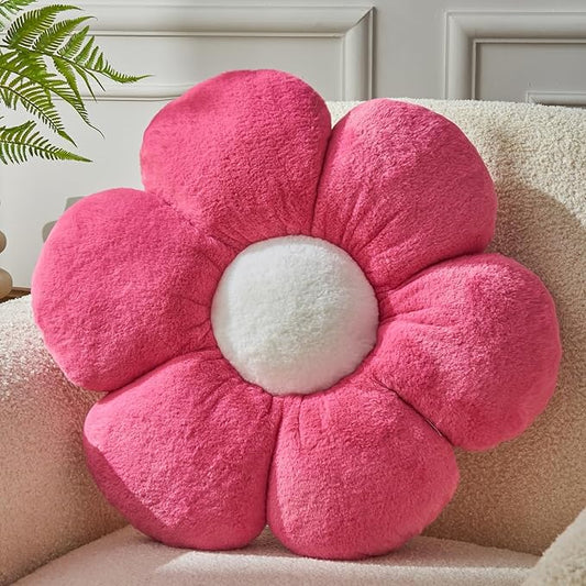 Flower Pillow,Flower Throw Pillow 19.6In Daisy Pillow Cute Flower Shaped Decorative Pillow Cushion Home Decor Cushion for Sofa Couch Bed Reading Tent.