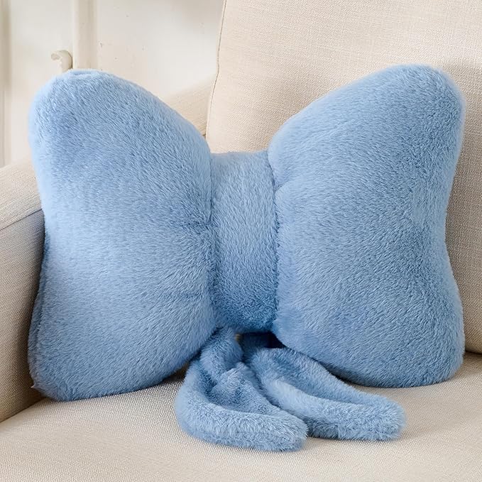 XIAIJIA Bowknot Throw Pillows Bow Decorative Pillow Aesthetic Home Decor Knot Plush Pillows Soft Seat Cushions Cute Throw Pillow for Couch Bow Room Decor