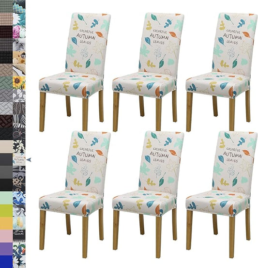 BIETYONE Chair Covers,Dining Room Chair Covers Set of 6,Stretch Kitchen Chair Cover,Washable Dining Chair Cover,Parsons Chair Slipcovers Protective,for Home,Restaurant,Banquet