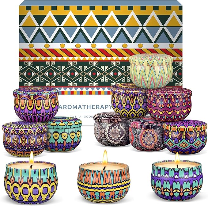 Scented Candles Gift Set,12 Pack Candles for Home Scented, 300 Hour Long Lasting Soy Wax Aromatherapy Candle Set, Birthday Gifts for Women with Gift Box
