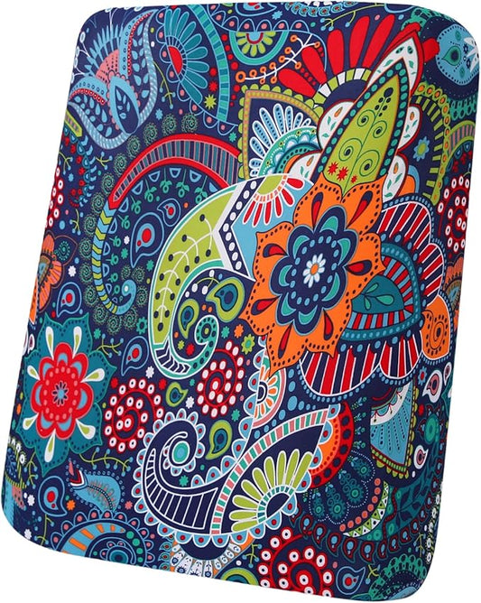 hyha Printed Couch Cushion Covers, Floral Sofa Covers Washable for Cushion Couch, Stretch Pattern Outdoor Cushion Covers for Patio Furniture with Elastic Bottom(Back Cover L, Paisley)