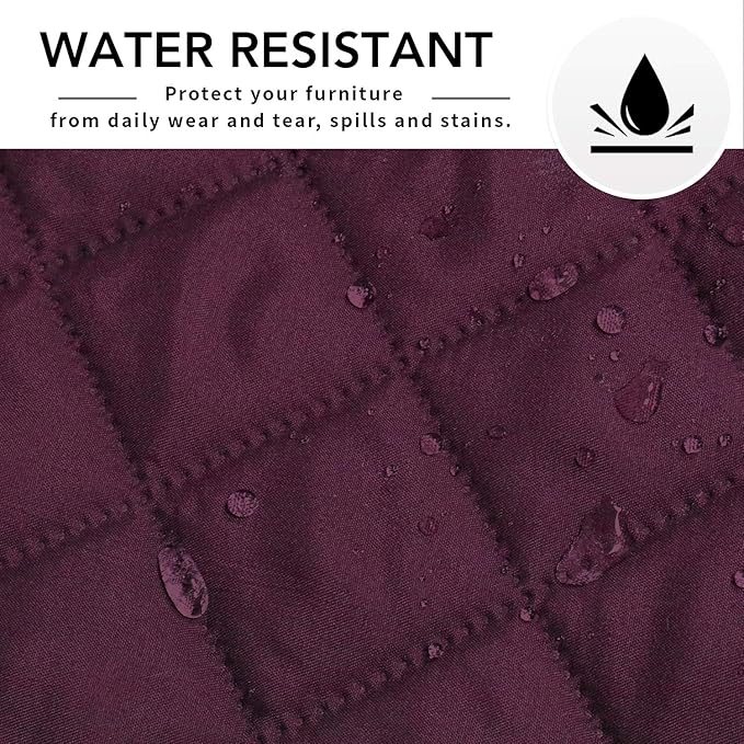 Easy-Going Sectional Couch Covers for Dogs L Shape Sofa Cover Reversible Sofa Slipcover Chaise Lounge Cover Furniture Protector Cover for Pets Dog Cat (42 x 68 inches, Wine/Wine)