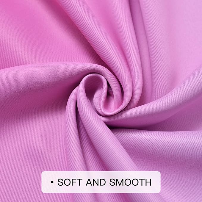 COSVIYA Grommet Ombre Room Darkening Curtains 63 inches Length for Kids/Girls Bedroom, Polyester Light Blocking Pink and Purple Gradient Window Drapes/Curtains for Living Room,2 Panels, 52x63 inches
