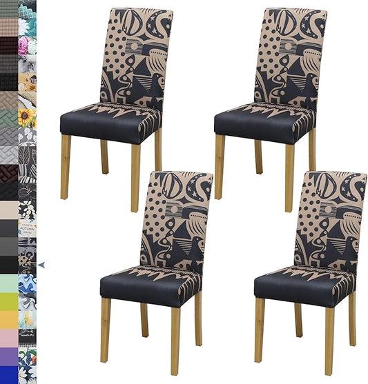BIETYONE Chair Covers,Dining Room Chair Covers Set of 4,Stretch Kitchen Chair Cover,Washable Dining Chair Cover,Parsons Chair Slipcovers Protective,for Home,Restaurant,Banquet