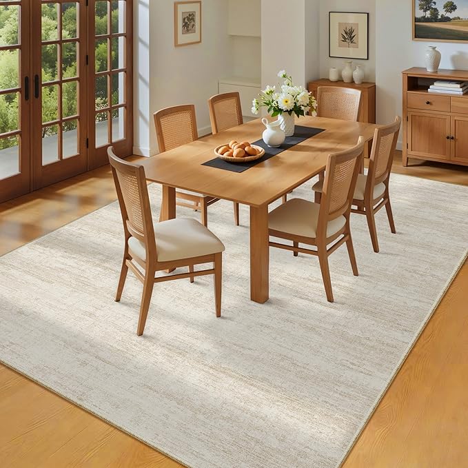 Area Rugs 9x12 for Living Room,Non-Slip Backing Machine Washable Rugs,Modern Abstract Soft Thin 9 by 12 Area Rug，Stain Resistant Large Rugs for Home Office Bedroom Dining Room