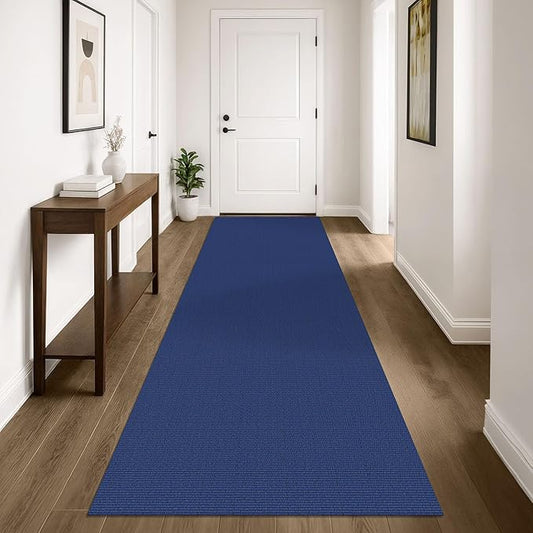 KOZYFLY Washable Runner Rug 3x10 ft Hallway Kitchen Runner Rugs with Rubber Backing Bobo Entryway Runner Indoor, Long Carpet Runners for Hall Kitchen Entryway, Royal Blue