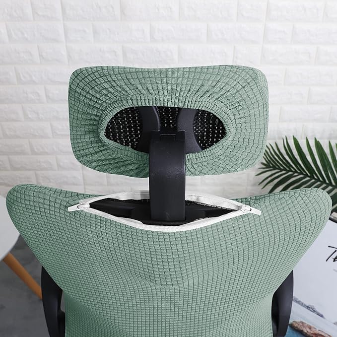FORCHEER Ergonomic Office Chair Covers Set with Headrest Cover, Water Repellent, Army Green