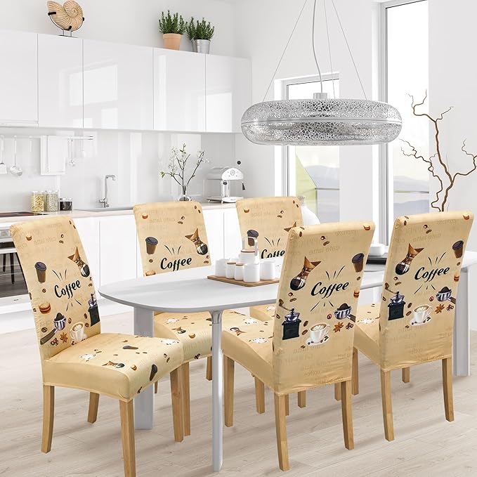 BIETYONE Chair Covers,Dining Room Chair Covers Set of 4,Stretch Kitchen Chair Cover,Washable Dining Chair Cover,Parsons Chair Slipcovers Protective,for Home,Restaurant,Banquet