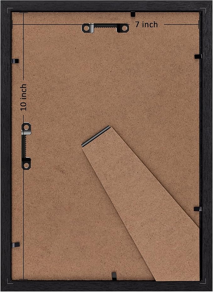 eletecpro 7x10 Picture Frames Set of 10, Picture Frame Collage Wall Decor Display 7x10 Photo, Home Decor Gallery Frame 7 x 10 for Table Top or Wall Mounting, Black