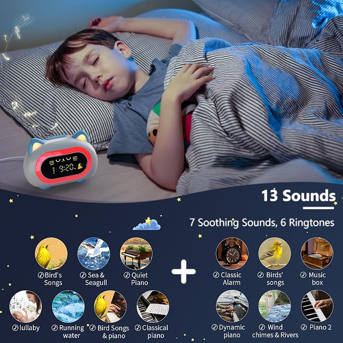 ANALOI Alarm Clock for Kids, Ok to Wake Up, Alarm Clocks for Girls - Image 4